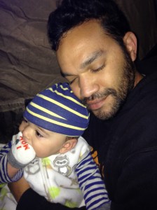 "Please don't make me sleep in a box! I want to be warm snuggled between my parents!"